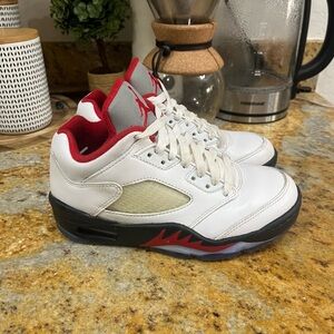 Jordan Kids Shoes White and Red